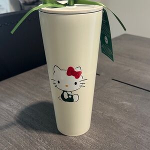 Starbucks Hello Kitty Cream Tumbler with Red Bow